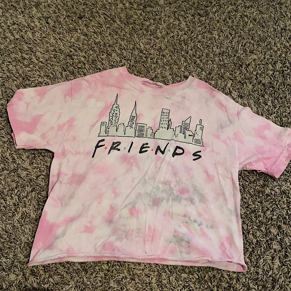 Tye-Dye/Washed Out Pink and White F•R•I•E•N•D•S